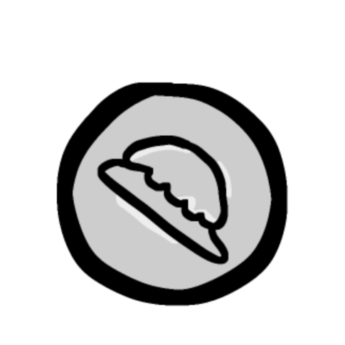 A simplified illustration of the Canadian nickel (five cent) coin.